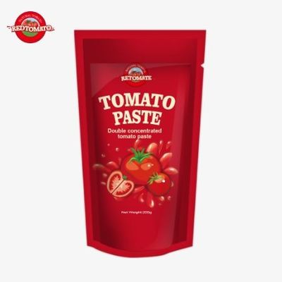 토마토 페이스트의 200g 스탠드업 패시트는 ISO HACCP 및 BRC 표준을 준수하며 공장 가격 준수 사항을 보장합니다.