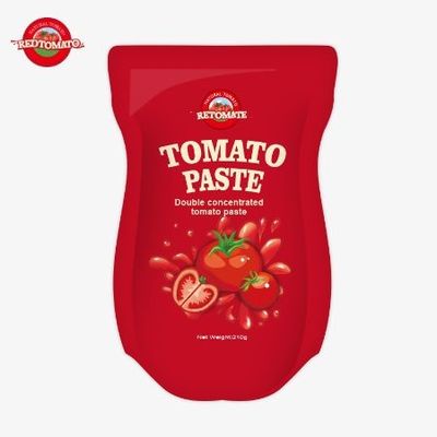 210g 스탠드업 토마토 페이스트 가구 ISO HACCP BRC 및 FDA 생산 표준을 충족