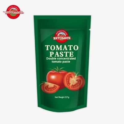 ISO 봉지 토마토 페이스트 227g 30%에서 100%까지의 순도를 가진 이중 농축 토마토 페이스트