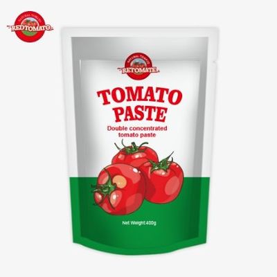 400g 스탠드업 사켓 토마토 페이스트 편리한 맛 30%-100% 순수