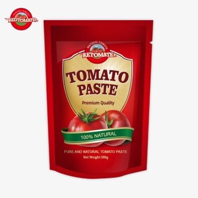 500g 스탠드업 토마토 페이스트는 편리한 포장과 즐거운 맛을 제공합니다.