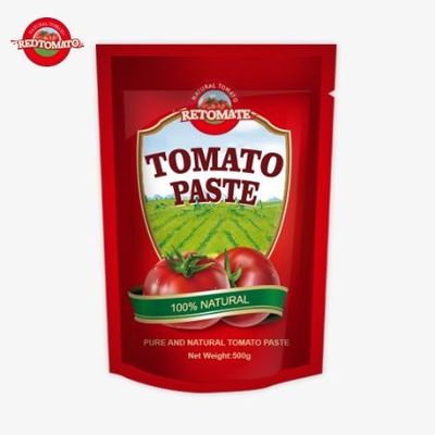500g 스탠드업 토마토 페이스트는 편리한 포장과 즐거운 맛을 제공합니다