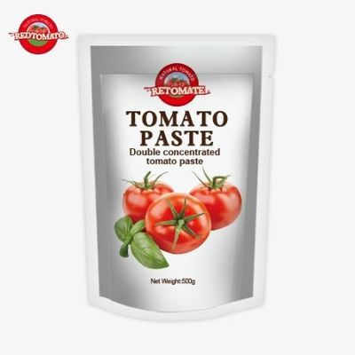 500g 스탠드업 토마토 페이스트는 편리한 포장과 즐거운 맛을 제공합니다.