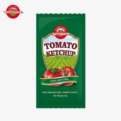 OEM 작은 가방 토마토 케첩 30g 달콤하고 쓴 맛 순수한 자연 맛 ISO HACCP BRC FDAl 표준