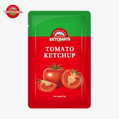 OEM 50g Sachet Ketchup는 공장의 가격에 편리하고 사용하기 쉬운 패키지를 제공합니다.