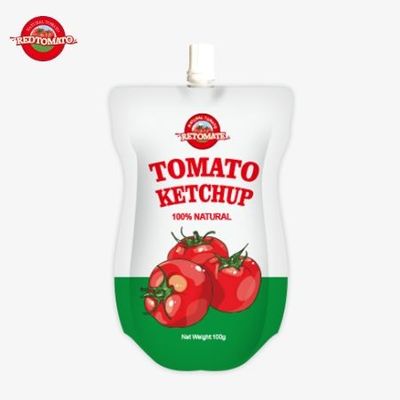 OEM 중국 공장 가격 100g 달콤하고 산성 천연 케첩 사켓, HACCP FDA 표준