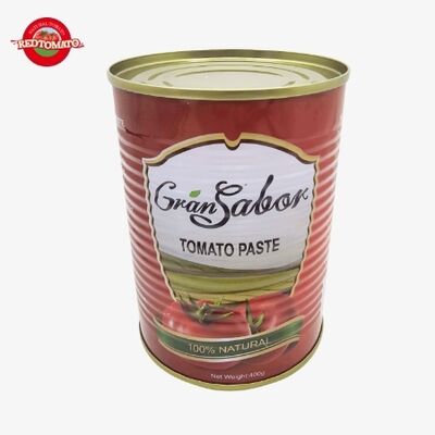 Gransadon 400g 통조림 토마토 페이스트(Brix 24%-26%) – 맞춤형 포장 디자인으로 OEM 지원